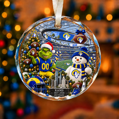 All Football Teams Christmas Vibe Snow Glass Ornament With Gift Box Trending - 5to9vibe