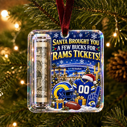 All Football Teams Football Stadium Christmas Money Holder Glass Ornament - 5to9vibe
