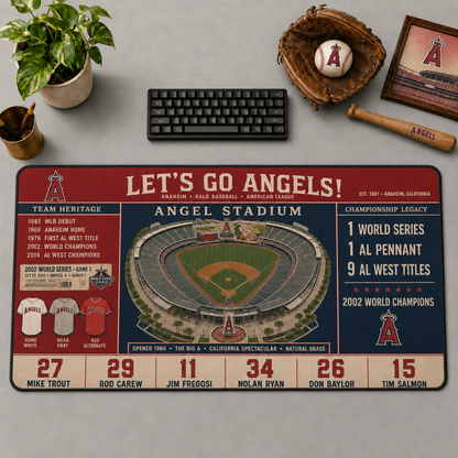 All Baseball Teams Vintage Stadium Desk Mat  Baseball Fan Desk Mat Mouse Pad Plus Size - 5to9vibe