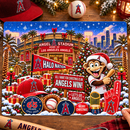 All Baseball Teams Baseball Stadium Personalized  Christmas Jigsaw Puzzle – Choose Your Team, 500 Pieces