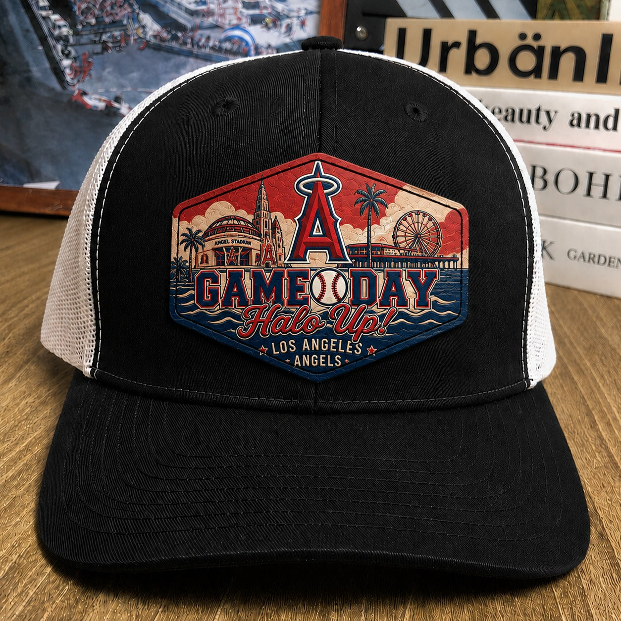 All Teams Baseball Game Day Leather Patch Premium Mesh Snap Back Cap | Trucker Cap
