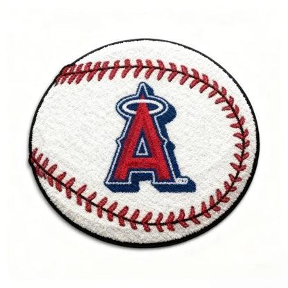 All Baseball Teams Baseball-Shaped Logo Baseball Fan Custom Quilted Print Premium Welcome Mat Washable Black Border – Personalized Baseball Doormat