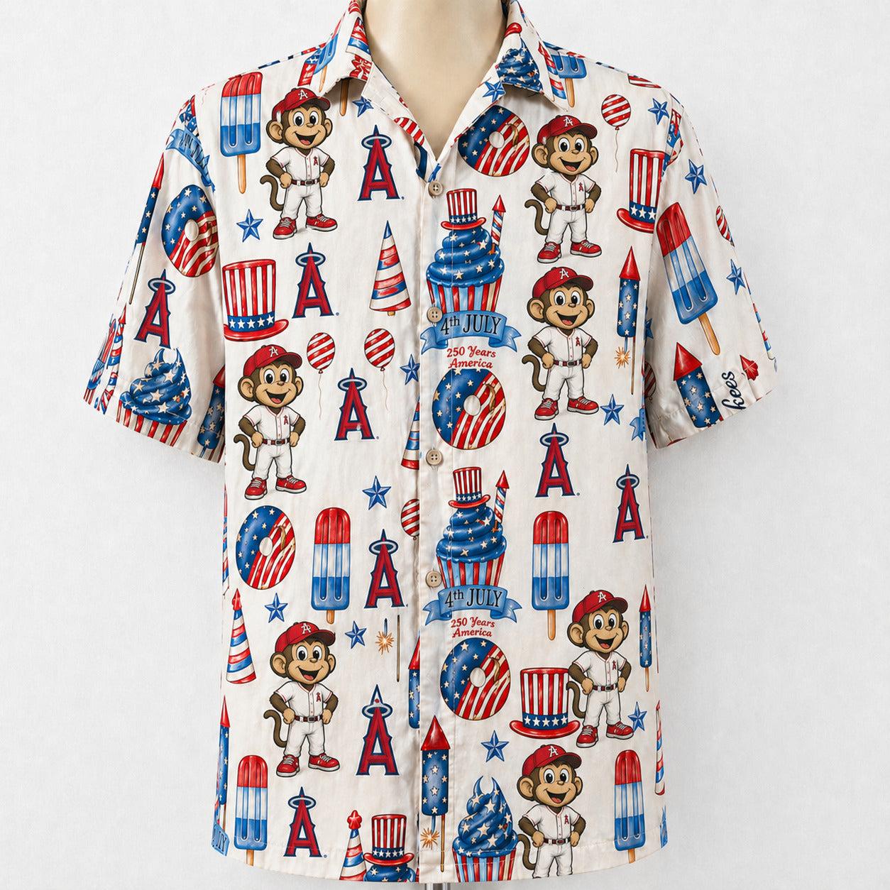 All Baseball Team 4th July 250 Years Anniversary America Premium Unisex Hawaiian Shirt For Men and Women