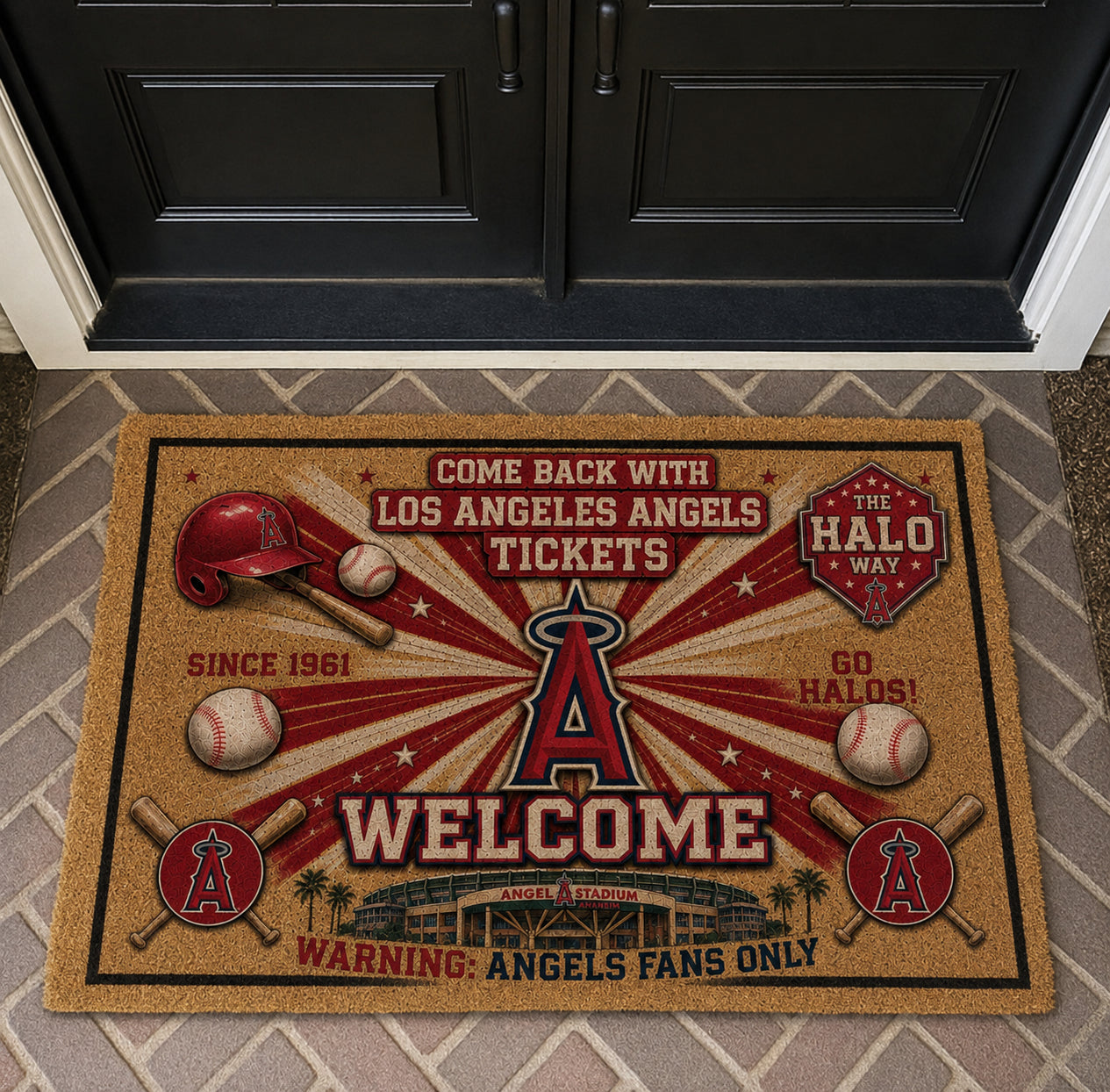Alfombra personalizada de bienvenida premium de equipo de la MLB – Felpudo de béisbol personalizado