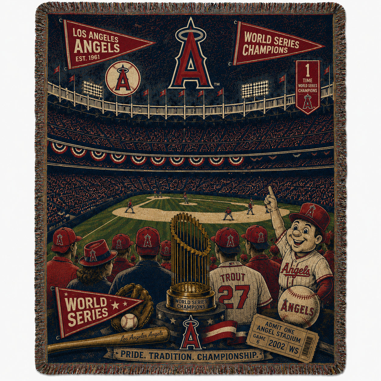 Alfombra personalizada de bienvenida premium de equipo de la MLB – Felpudo de béisbol personalizado
