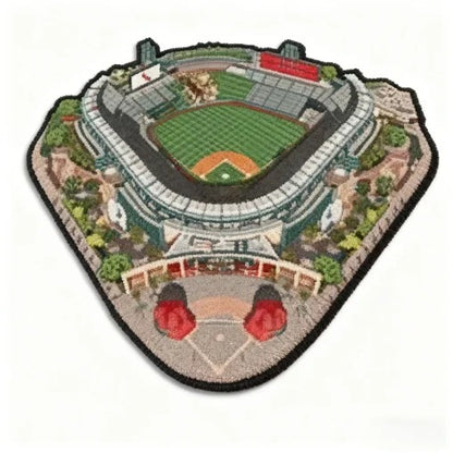 All Baseball Teams Stadium Baseball Fan Custom Quilted Print Premium Welcome Mat Washable Black Border – Personalized Baseball Doormat