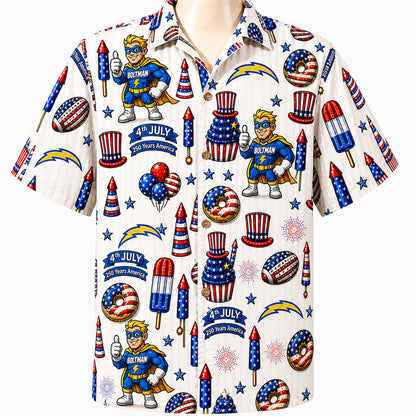 All Football Teams 4th July 250 Years Anniversary America Premium Unisex Hawaiian Shirt For Men and Women
