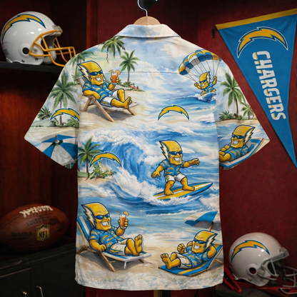 Camisa hawaiana unisex LAC Football Mascot Beach Viber para hombres y mujeres