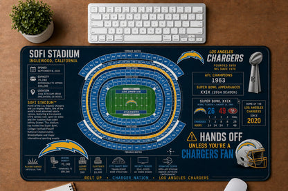 All Football Stadium Schematic Desk Mat Mouse Pad Plus Size - 5to9vibe