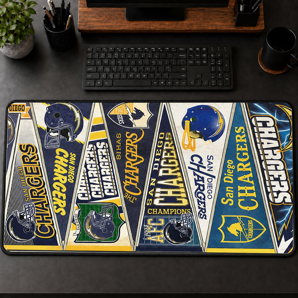 All Football Teams Vintage Anniversary For Fans Desk Mat Mouse Pad Trending - 5to9vibe