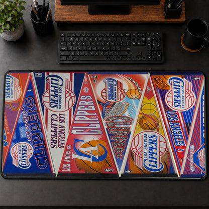 All Basketball Teams Vintage Pennant Anniversary For Fans Desk Mat Mouse Pad Trending - 5to9vibe