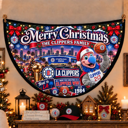 All Basketball Teams Personalized Christmas Night Bunting Flag - 5to9vibe