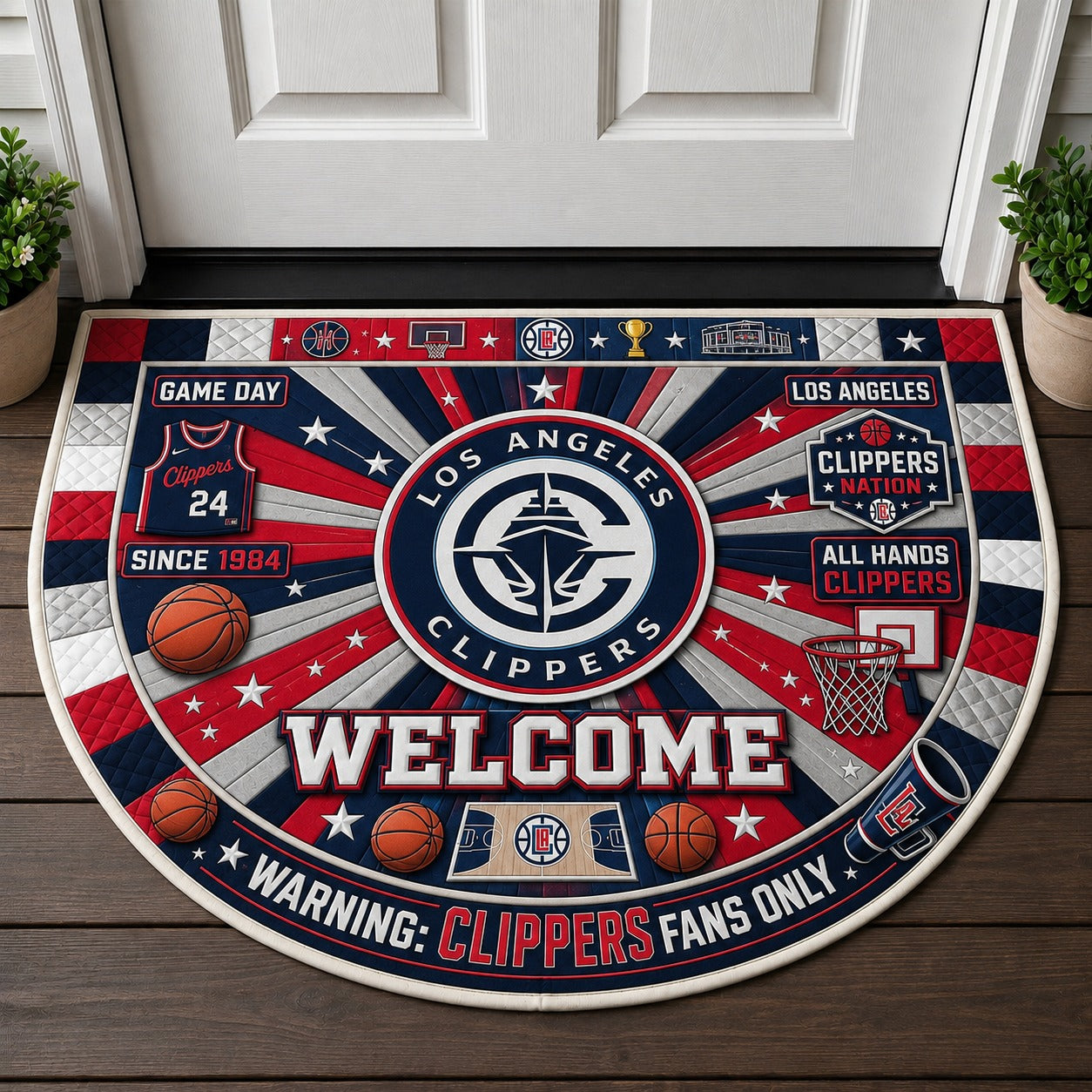 Basketball All Teams Custom Premium Welcome Mat – Personalized Baseball Doormat