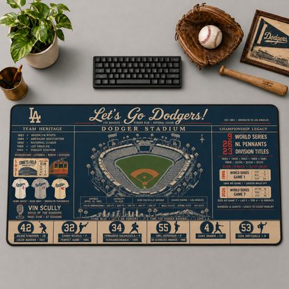 All Baseball Teams Vintage Stadium Desk Mat  Baseball Fan Desk Mat Mouse Pad Plus Size - 5to9vibe