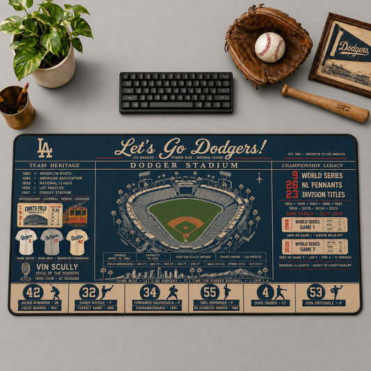 All Baseball Teams Vintage Stadium Desk Mat  Baseball Fan Desk Mat Mouse Pad Plus Size - 5to9vibe