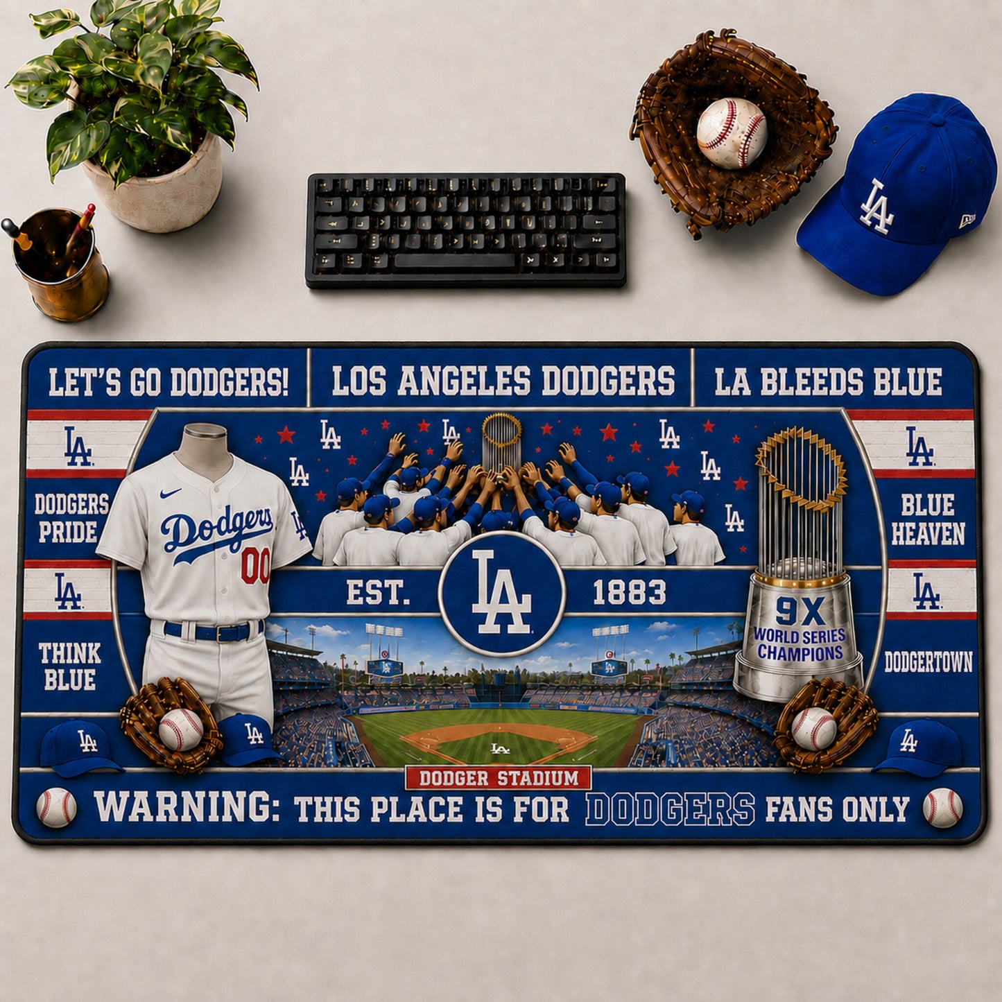 All Baseball Teams Anniversary For Fans Desk Mat  Baseball  Desk Mat Mouse Pad Plus Size - 5to9vibe