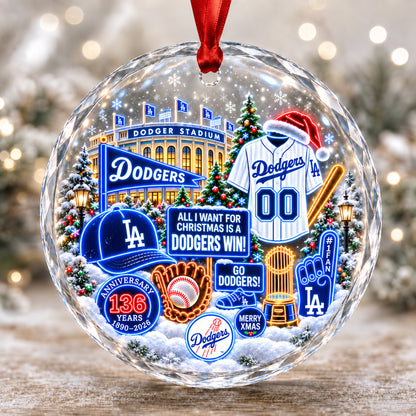 Adorno de vidrio de béisbol, 3 unidades con caja de regalo, equipo de béisbol de Navidad - Adorno de vidrio
