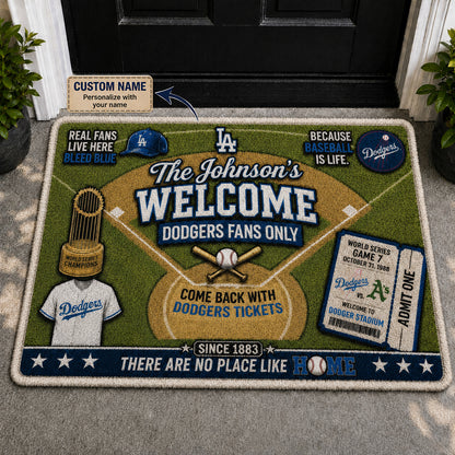 Alfombra personalizada de bienvenida premium de equipo de la MLB – Felpudo de béisbol personalizado