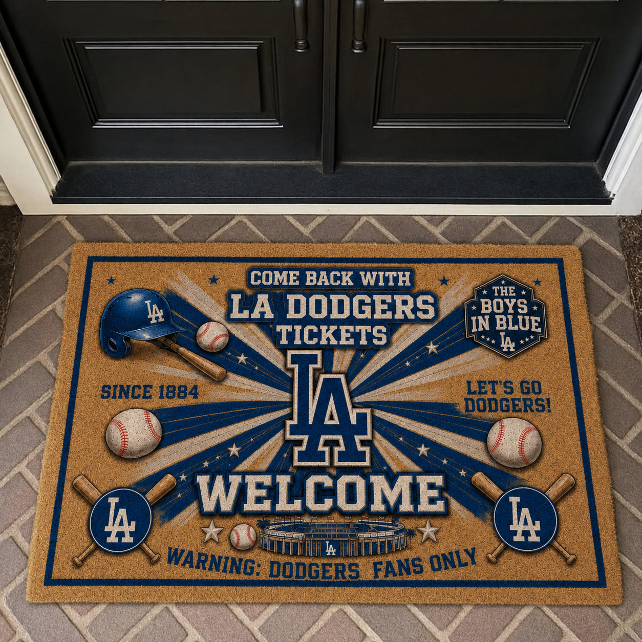 Alfombra personalizada de bienvenida premium de equipo de la MLB – Felpudo de béisbol personalizado