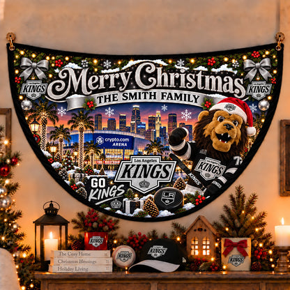 All Hockey Teams Personalized Christmas Night Bunting Flag - 5to9vibe