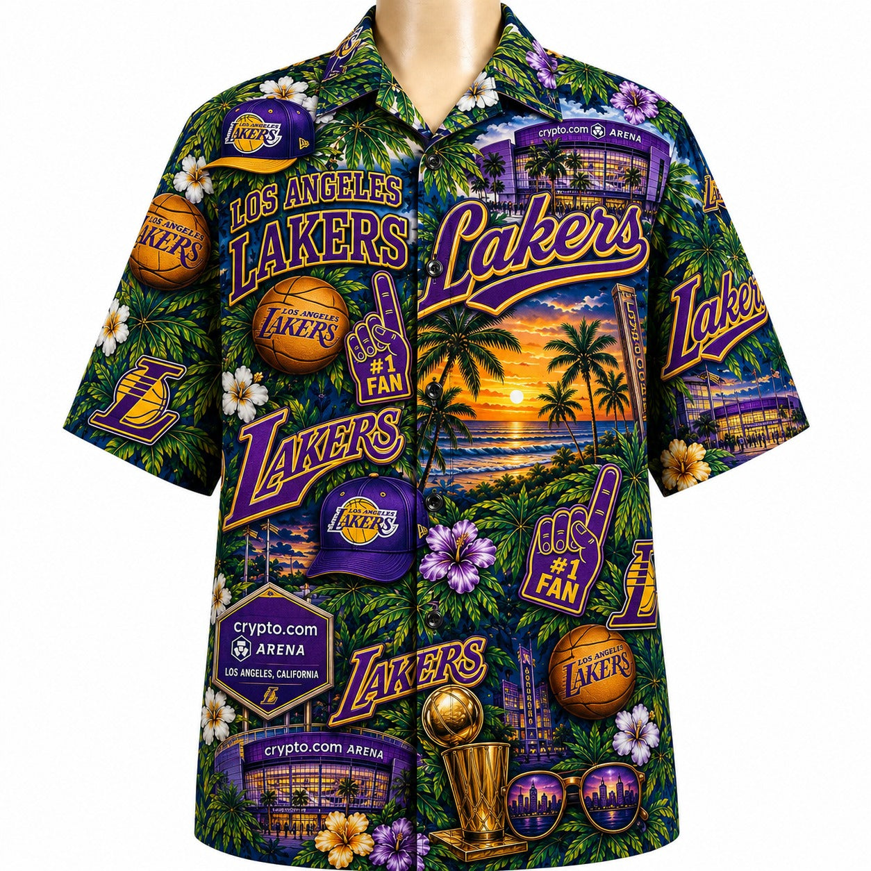 All Basketball Teams Tropical Sunset Paradise Pattern Vibe Summer Party Button-Up Unisex Hawaiian Shirt For Men and Women