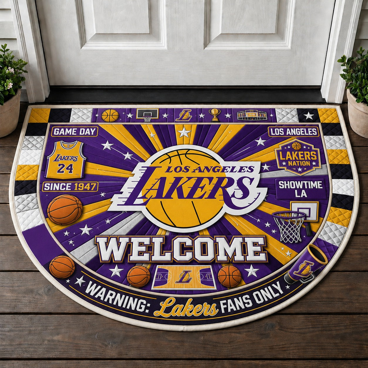 Basketball All Teams Custom Premium Welcome Mat – Personalized Baseball Doormat