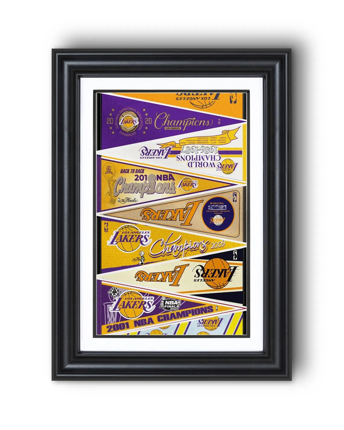 All Basketball Teams Vintage Pennant Anniversary For Fans No Frame Vertical Poster - 5to9vibe