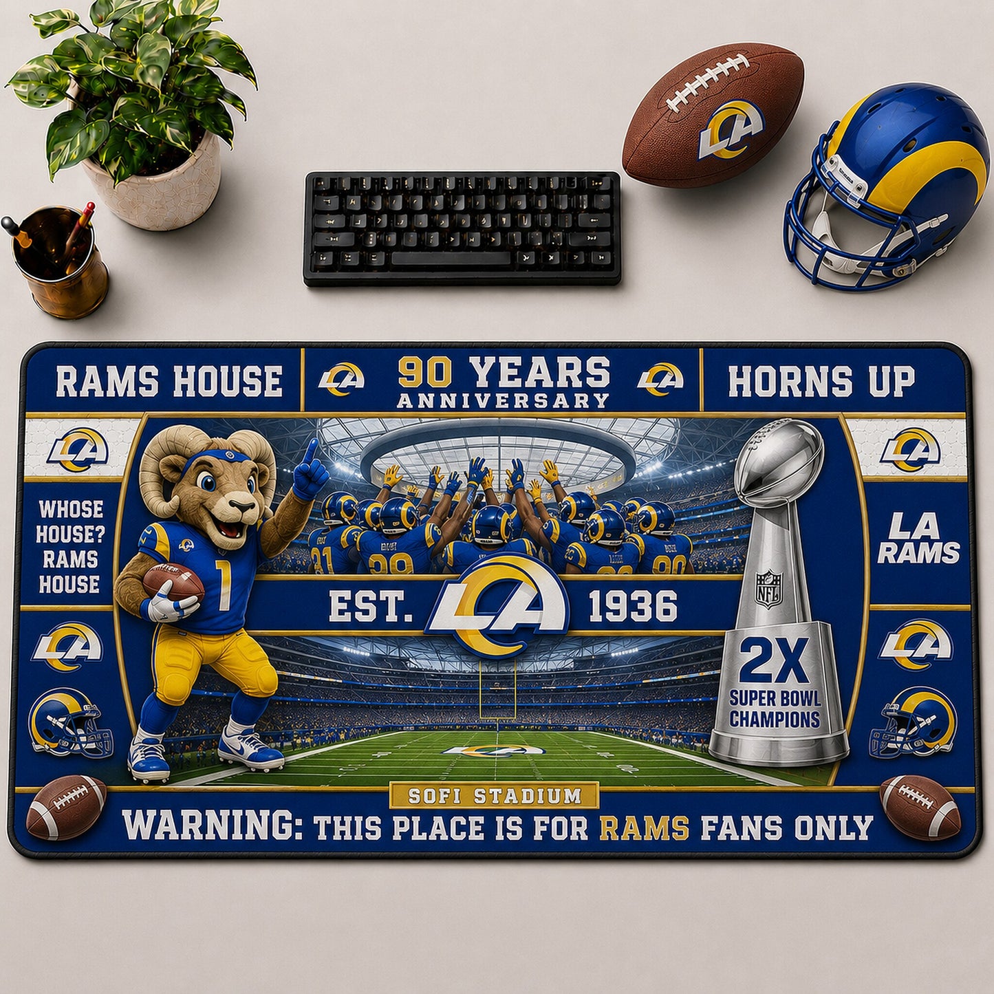 All Football Anniversary For Fans Desk Mat Mouse Pad Plus Size Trending - 5to9vibe