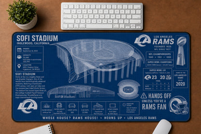 All Football Stadium BluePrint Desk Mat Mouse Pad Plus Size Trending - 5to9vibe
