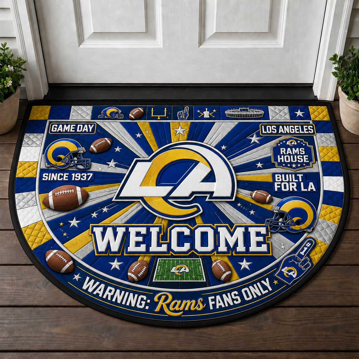 Football All Teams Custom Premium Welcome Mat – Personalized Doormat