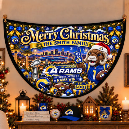 All Football Teams Personalized Christmas Night Bunting Flag - 5to9vibe