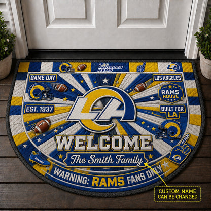 Official-Inspired Football Fan Custom Premium Welcome Mat – Personalized Doormat