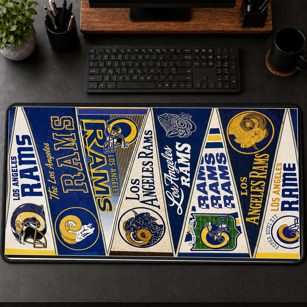 All Football Teams Vintage Anniversary For Fans Desk Mat Mouse Pad Trending - 5to9vibe