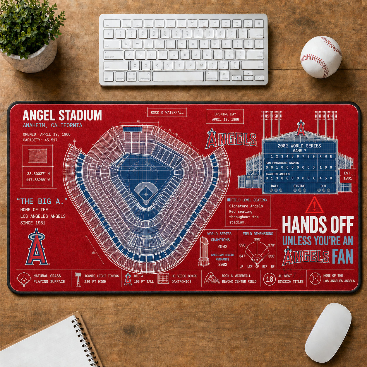 All Baseball Legendary Stadiums Masterplan Desk Mat Mouse Pad Plus Size - 5to9vibe