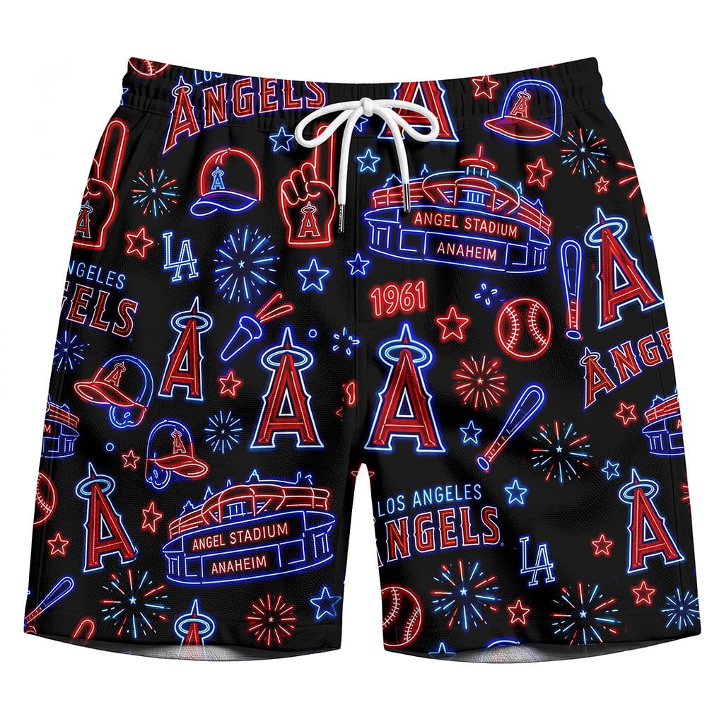 All Baseball Teams Neon Pattern Vibe Summer Party Button-Up Unisex Hawaiian Shirt For Men and Women