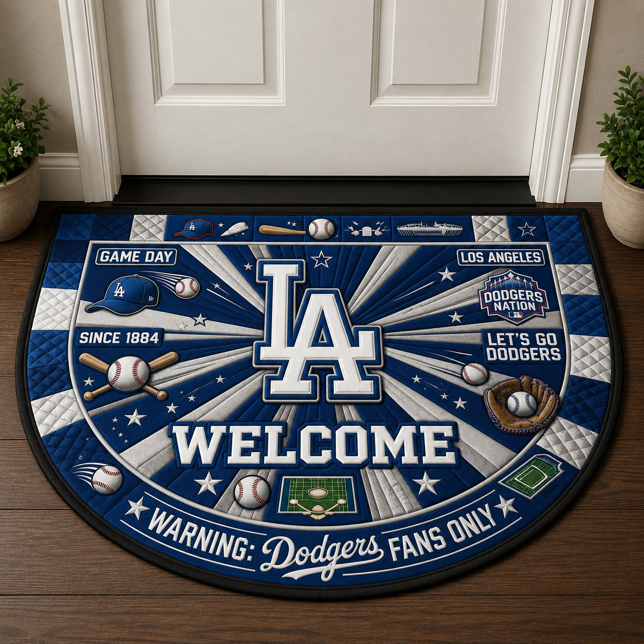 Alfombra personalizada de bienvenida premium de equipo de la MLB – Felpudo de béisbol personalizado