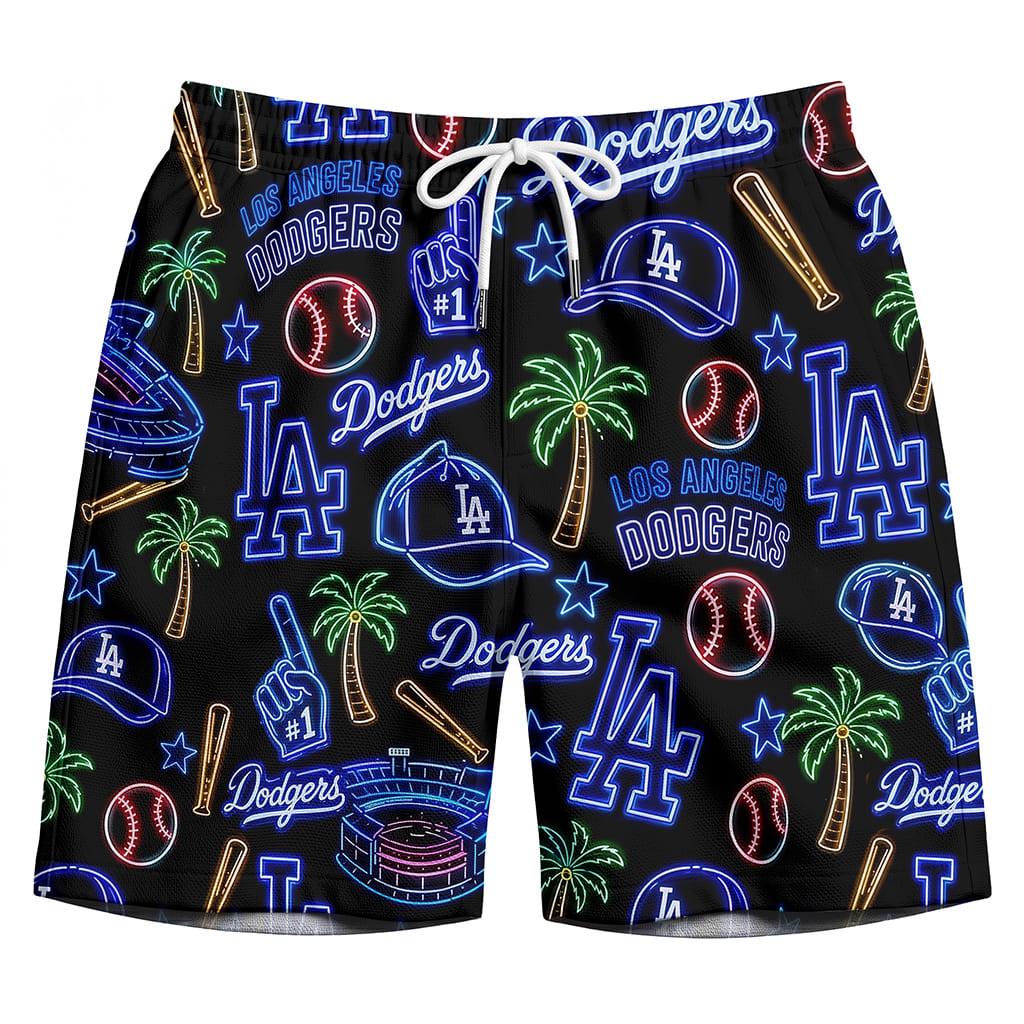 All Baseball Teams Neon Pattern Vibe Summer Party Button-Up Unisex Hawaiian Shirt For Men and Women