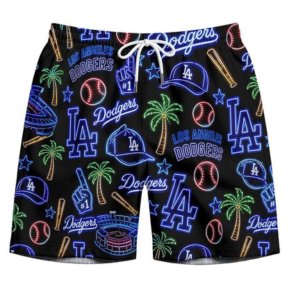 All Baseball Teams Neon Pattern Vibe Summer Party Button-Up Unisex Hawaiian Shirt For Men and Women
