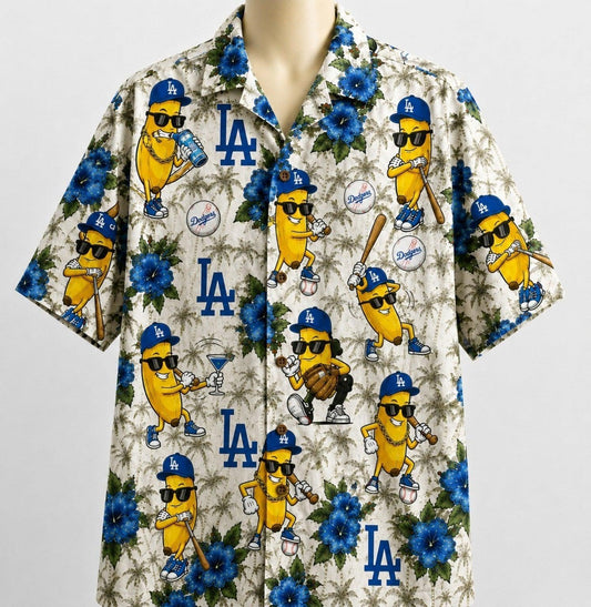 All Baseball Teams banana Hibiscus Flower Beach Vibe Aloha Premium Unisex Hawaiian Shirt For Men and Women-Hawaiian Shirt-5TO9VIBE