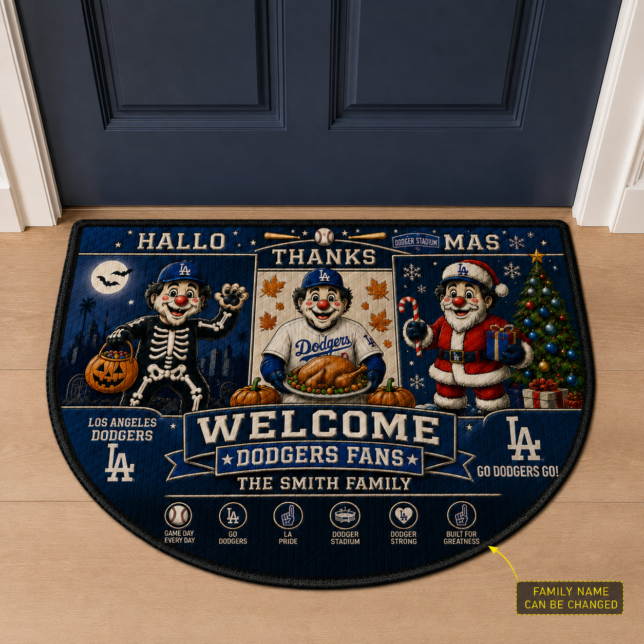 Alfombra personalizada de bienvenida premium de equipo de la MLB – Felpudo de béisbol personalizado