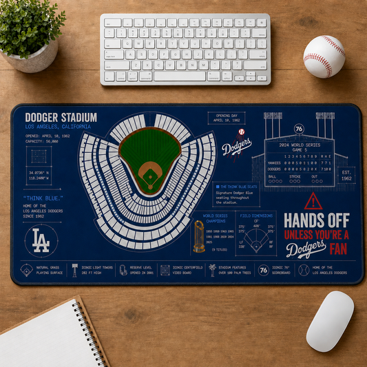 All Baseball Legendary Stadiums Masterplan Desk Mat Mouse Pad Plus Size - 5to9vibe