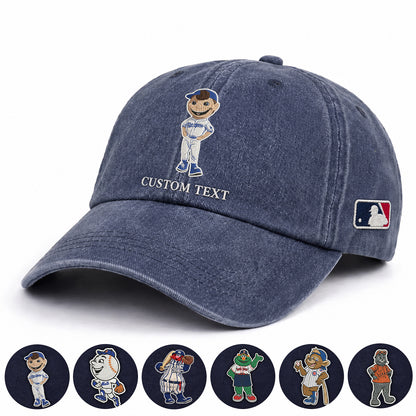Mascots Baseball Cap All Teams Embroidered Logo Premium Wash Cap