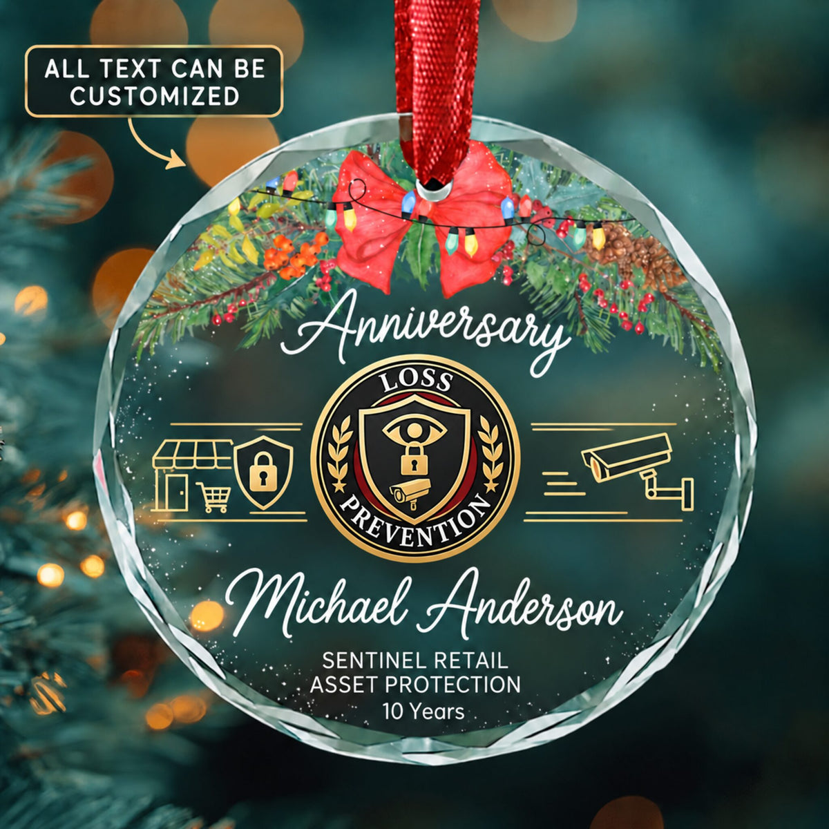 Loss Prevention Managers Personalized Glass Ornament | 5To9Vibe
