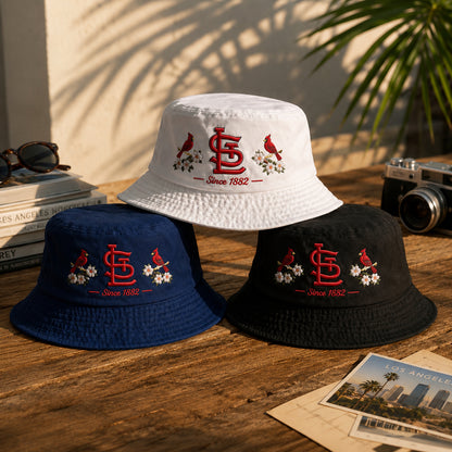 All Teams Embroidery Bucket Hat Baseball  Embroidery Bucket Hat With Logo and Flower Custom- 5to9vibe