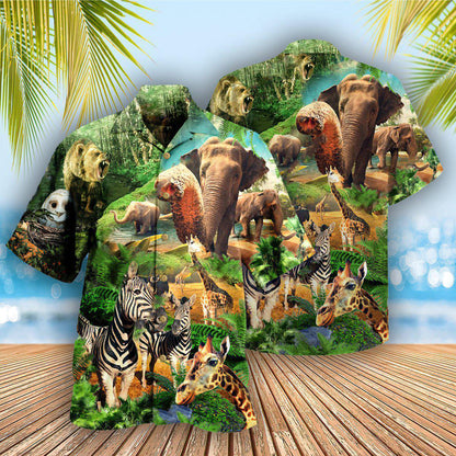 Animals Love And Conserve Our Wildlife and Diversity - Hawaiian Shirt 