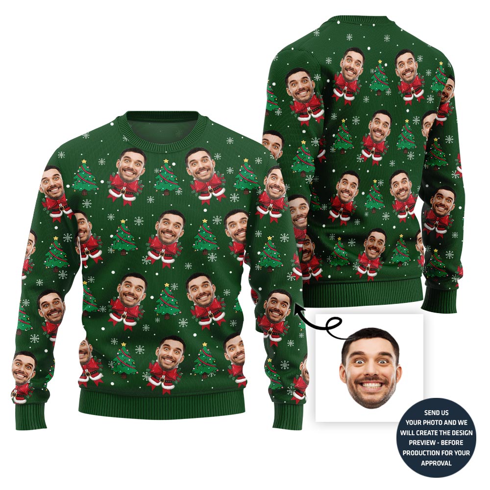 Lovely Custom Face Ugly Christmas Sweater
