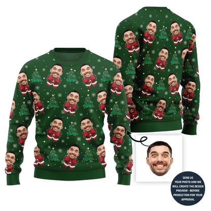 Lovely Custom Face Ugly Christmas Sweater