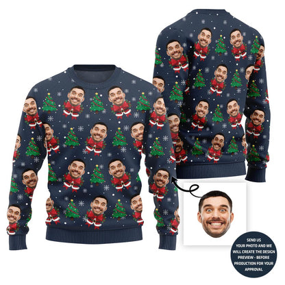Lovely Custom Face Ugly Christmas Sweater
