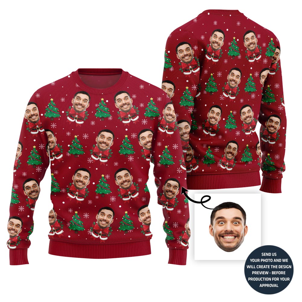 Lovely Custom Face Ugly Christmas Sweater