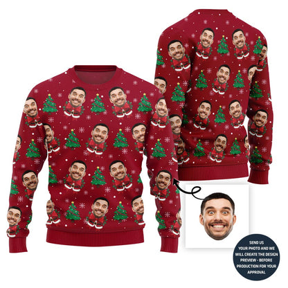 Lovely Custom Face Ugly Christmas Sweater